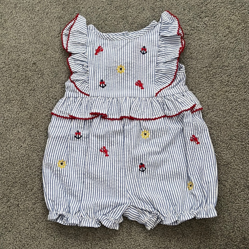 Baby girl sailor romper